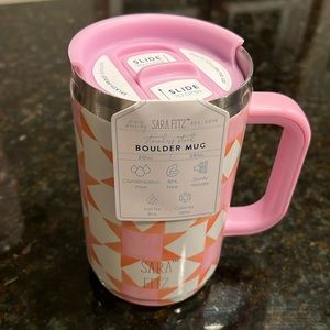 Art by Sara Fitz Boulder Mug in Pink Quilt